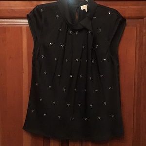 Michael Kors Holiday Black Top